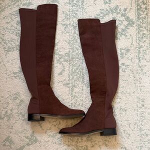 J. Crew Factory Chic Over the Knee Brown Boots
